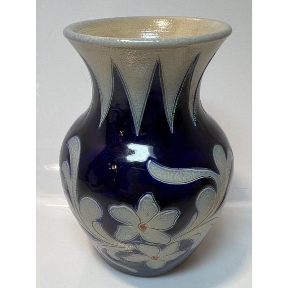 Paul V Schimitter Pottery Vase Handmade 1950's Floral Artist Signed 5" Dutch - Picture 2 of 8